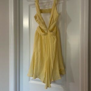 Hello Molly Light Yellow Backless Dress